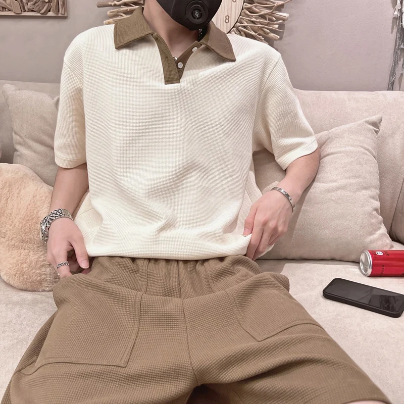 2023 New Men's Casual Sportswear ort Sve T-irt  irt Set with Five-Quarter orts Faionable Teenage Men's Outfit