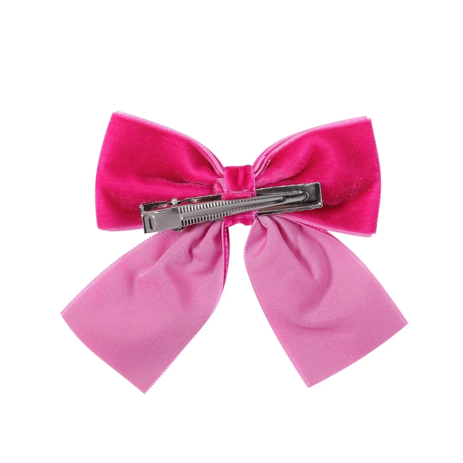 4.3Inch Solid Velvet Bows Hair Clip For Girl Hair pin New Handmade Bowknot With Clips Headwear Kids Hair Accessories Wholesale