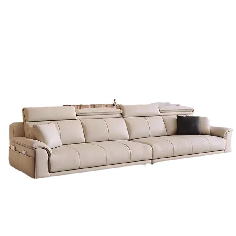 

Modern simple small apartment three-person minimalist straight row sofa