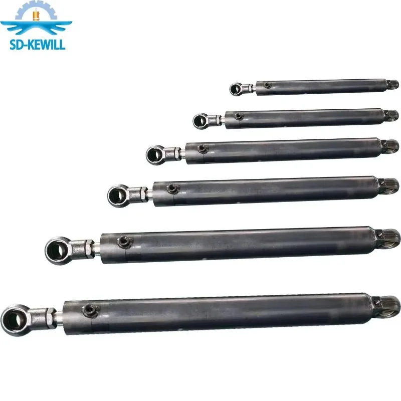 Long Stroke Hydraulic Cylinders Short Diameter with Earrings Steel Cylinders Stroke 32inch Custom for Agricultural Machinery