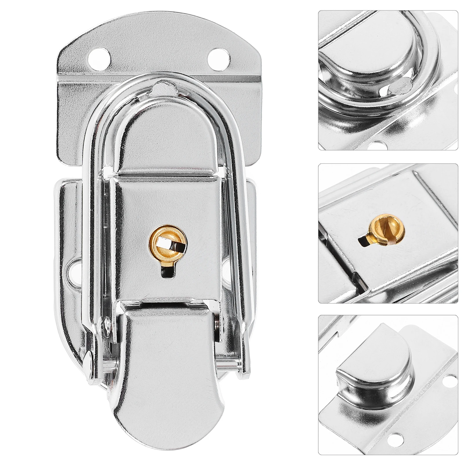 

Luggage Locks Retro Box Clasp Small Silver Iron Suitcase Hardware Toggle Latch Durable Guitar Case Jewelry Box Practical