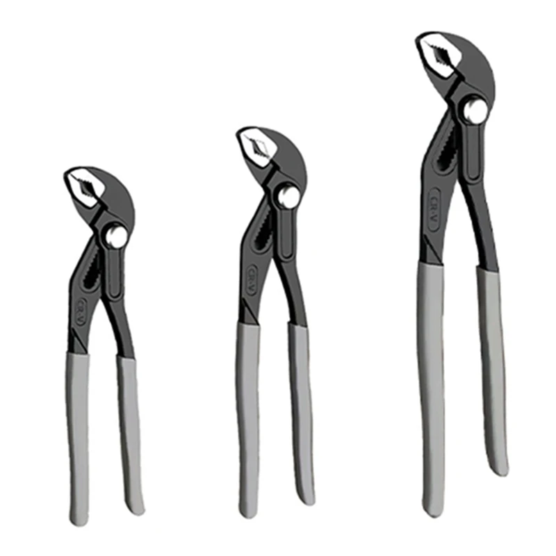 3PCS 7/10/12 In Water Pump Pliers Multifunctional Universal Plumbing Pliers Adjustable Open Pipe Pliers Maintenance Tool