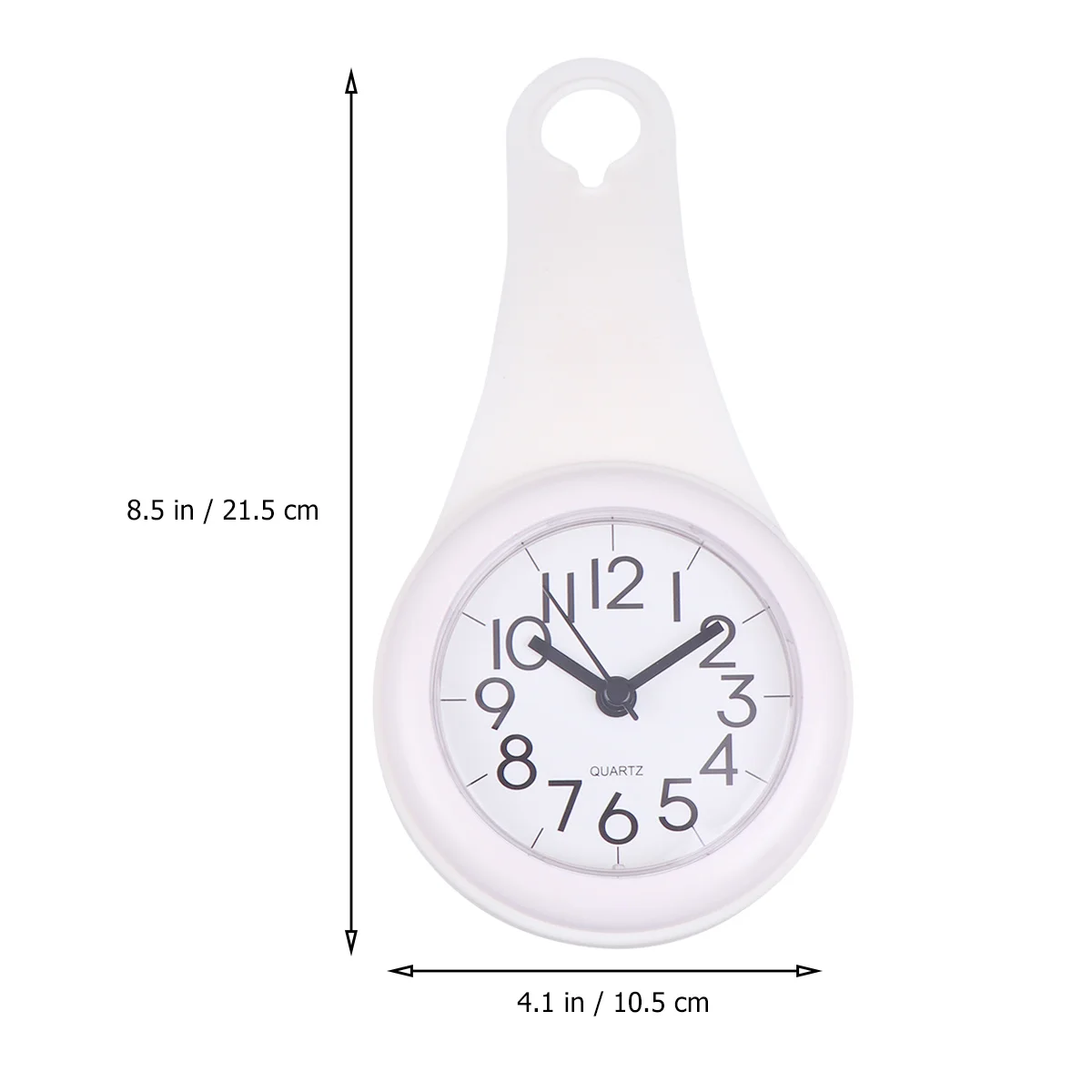 

Waterproof Wall Clock Bathroom Mute Silent Design Modern Creative Simple Hanging Clock for Shower Room Decoration White