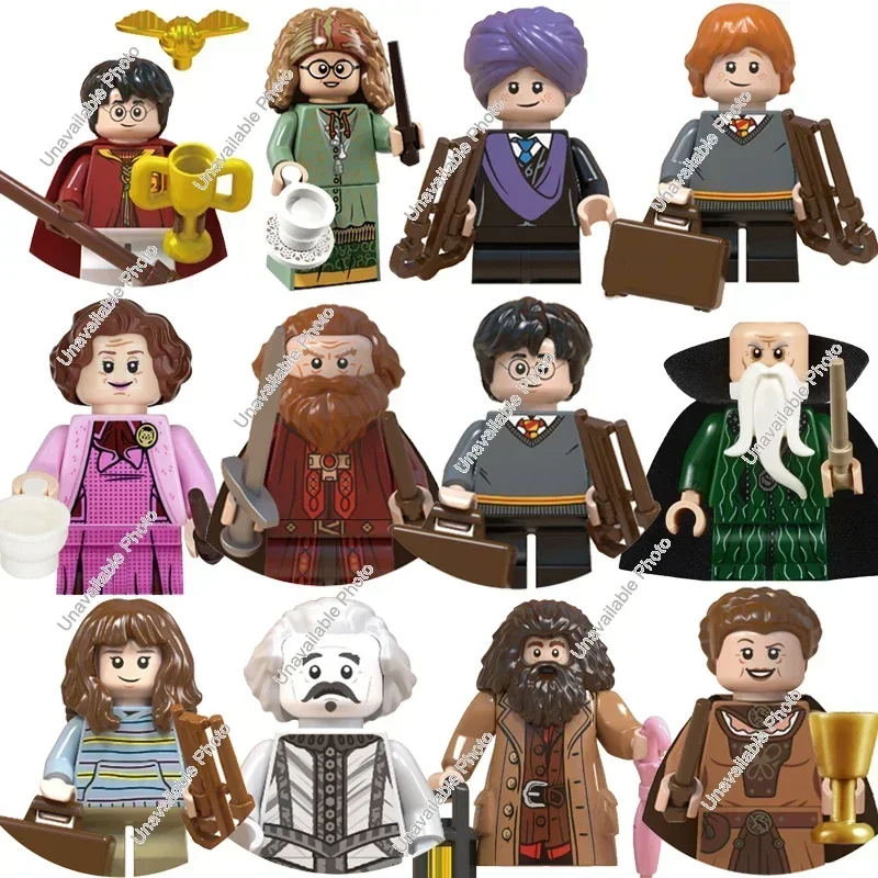 Hot Toys Movie Harry Potter WM6040 WM6041 Hermione Ron Building Blocks Brick Dolls Mini Action Toy Figure Assemble Holiday Gift