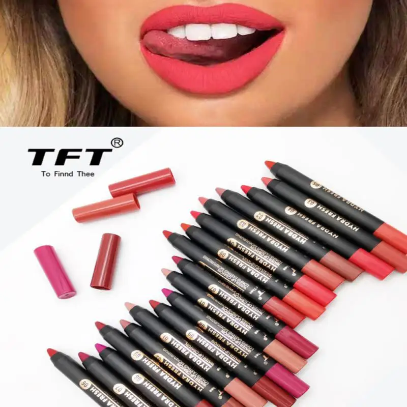 Waterdichte Matte Lipliner Potlood Sexy Rode Contour Tint Lippenstift Blijvende Non-stick Cup Hydraterende Lippen Makeup Cosmetische 8 Kleur