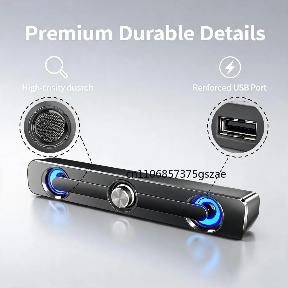 Sound Bar Bluetooth USB Wired Speakers Bar Stereo Speaker For Projector PC Laptop Phone Computer 3.5mm Aux Speaker view 3