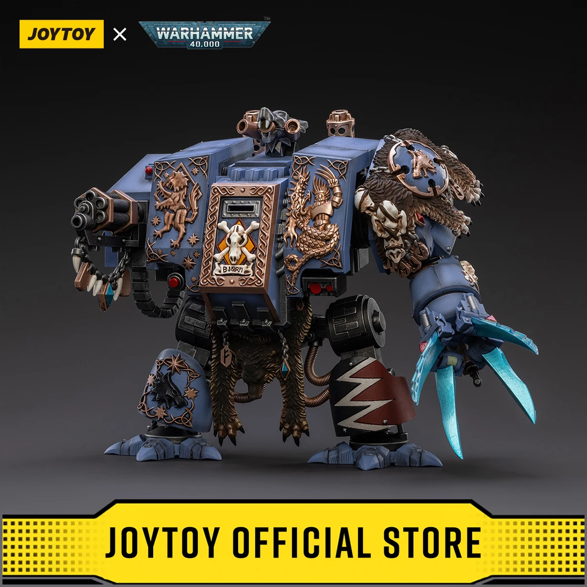 JOYTOY Warhammer 40k 1/18 شخصيات الحركة 20 سم ذئاب الفضاء بيورن اليدوية