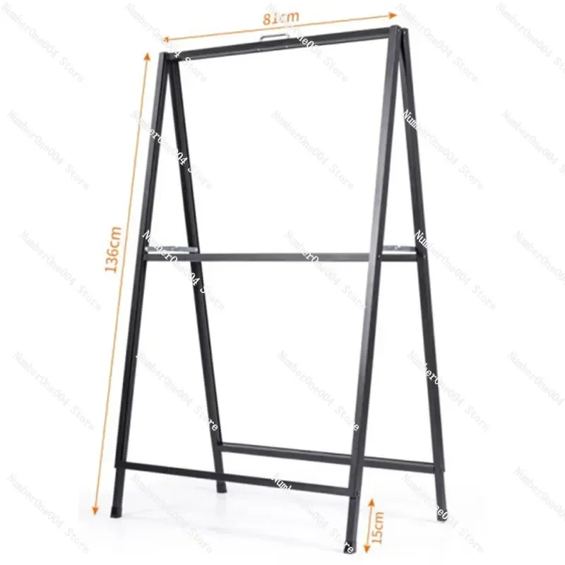 Portable Outdoor Display Board Rack Iron Poster Rack Folding Double-sided Advertising Rack Landing Billboard Standing Brand