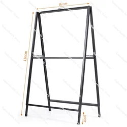 Portable Outdoor Display Board Rack Iron Poster Rack Folding Double-sided Advertising Rack Landing Billboard Standing Brand