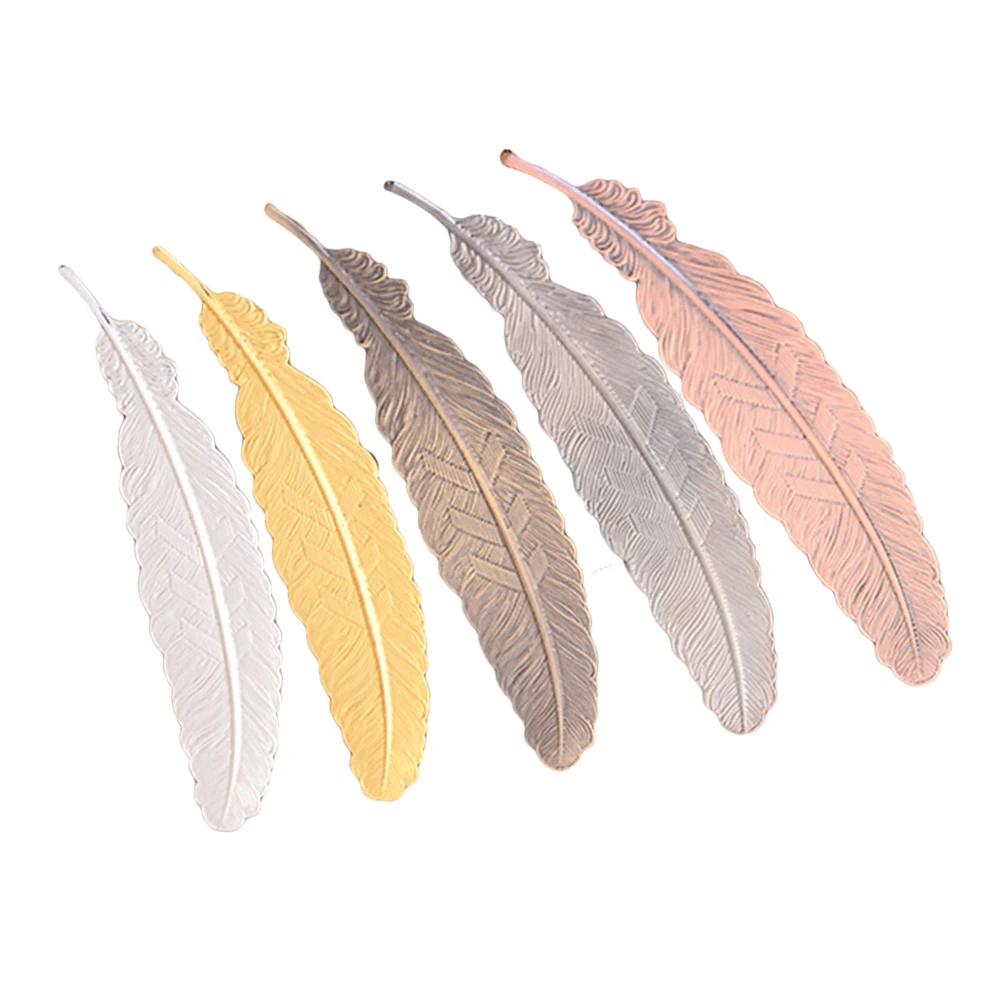 5 قطعة الإشارات المرجعية المعدنية بلوم المرجعية النحاس المضادة للصدأ المحمولة متعددة الوظائف كتاب الديكور هدية ل