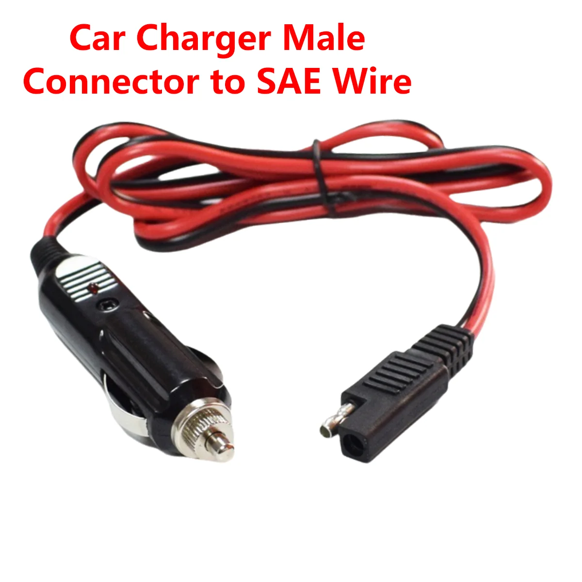 1M 15A 14AWG Car Cigarette Lighter Male to SAE Plug Battery Extension Cord Cable Pure Copper Wire for RV Solar Panel Motorcycle