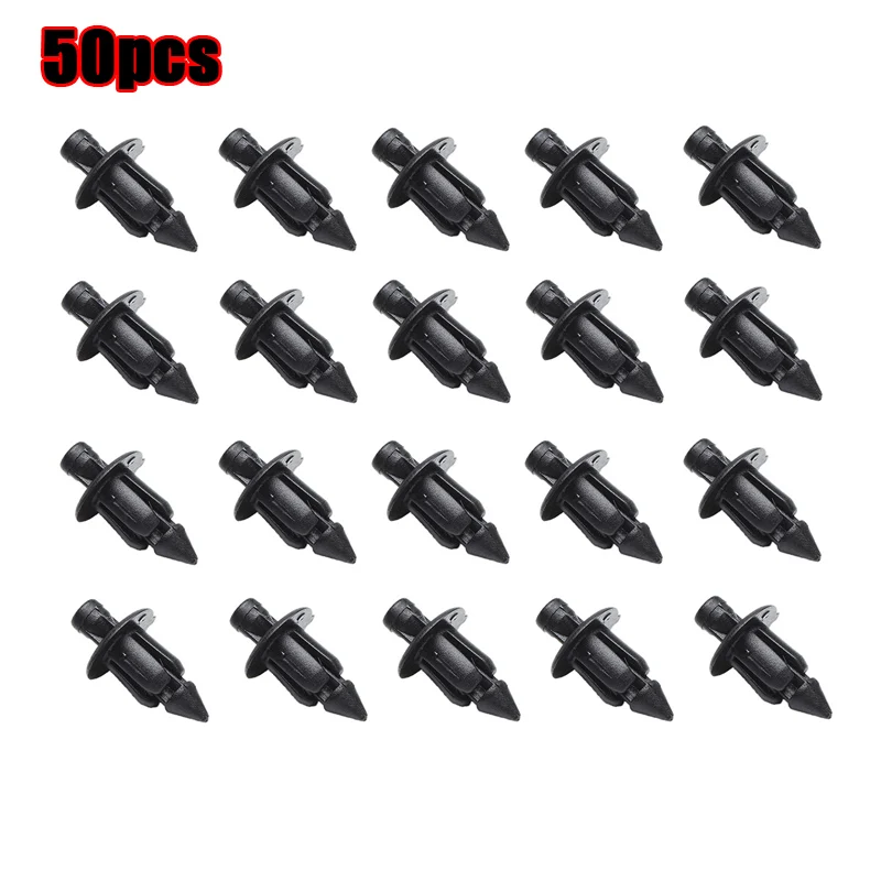 50Pcs Auto Fastener Retainer 6mm Fairing Fender Rivet Clips Car Door Trim Panel Clip For Suzuki Hayabusa GSXR 1300 1000 750 600