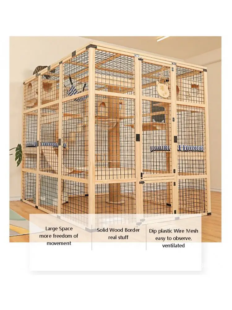 Large Indoor Cat Cage, Free Space, Cat House, Pet Shop, Cat boarding Cabinet