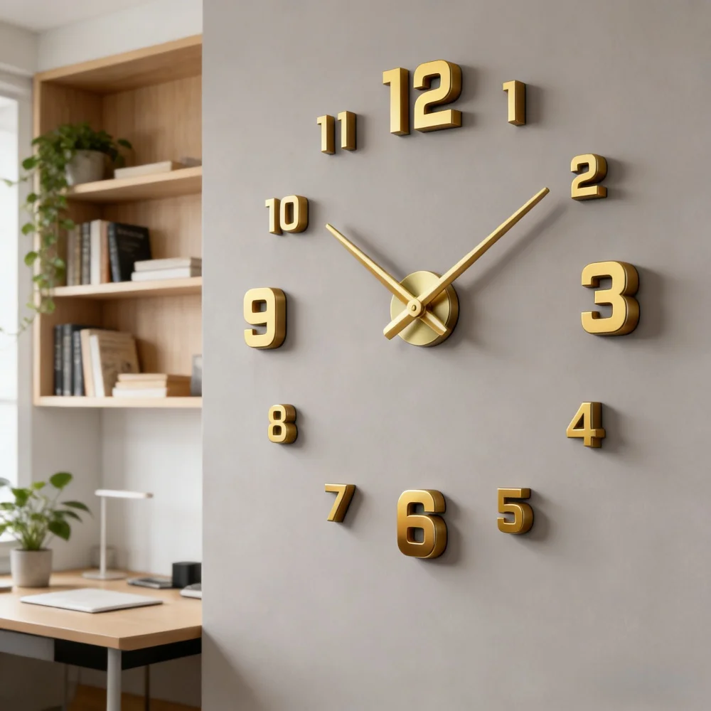 New Modern Design Large Wall Clock 3D DIY Quartz Clocks Fashion Watches Acrylic Mirror Stickers Living Room Home Decor Horloge