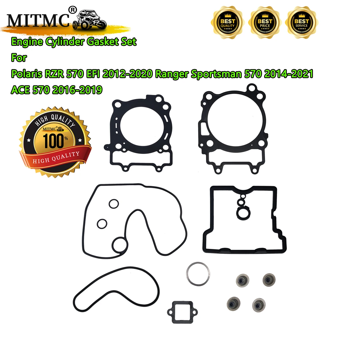 エンジンシリンダーガスケットキットポラリス RZR 570 EFI 2012-2020 レンジャースポーツマン 570 2014-2021 ACE 570 2016-2019 ATV UTV