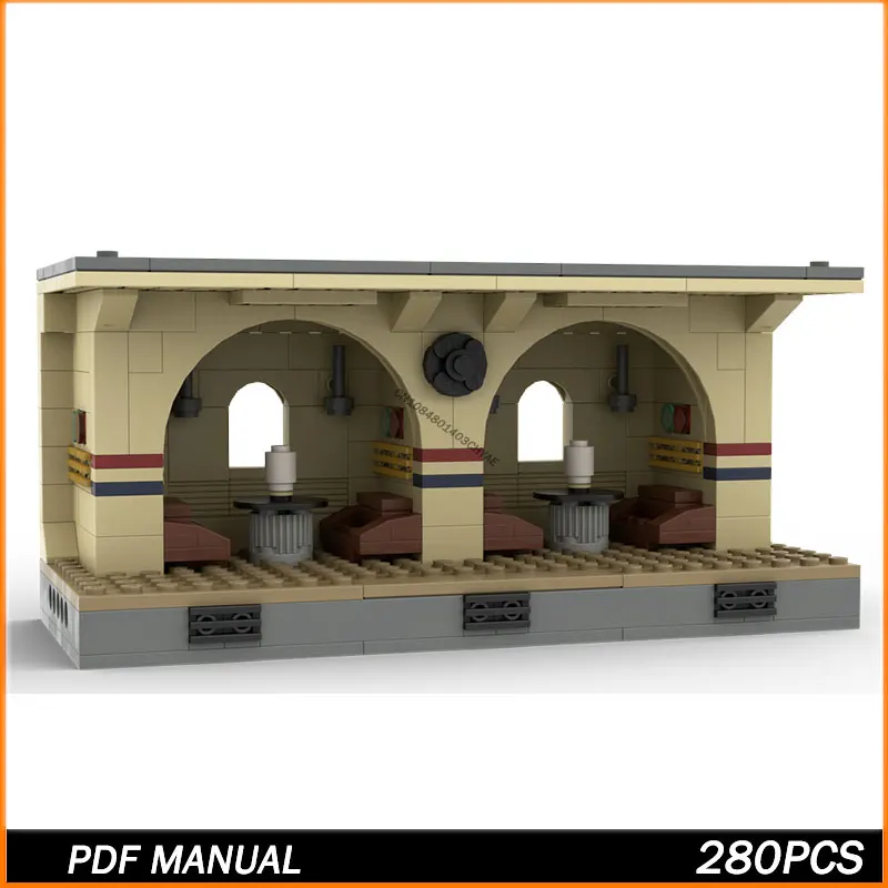 

MOC Building Block MOC Street View Series Cantina Booth Model Brick Toys Particle Creative Education Birthday Gifts 280PCS