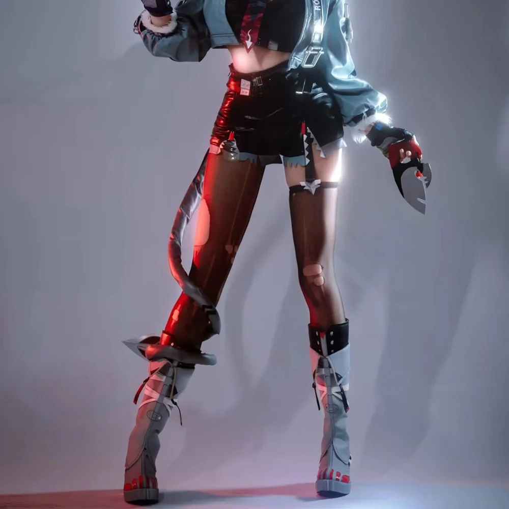 Zenless منطقة صفر جين دو تأثيري حلي جوارب طويلة النساء السود JK جوارب فتاة موحدة اكسسوارات أنيمي لعبة PlayRole الجوارب #2