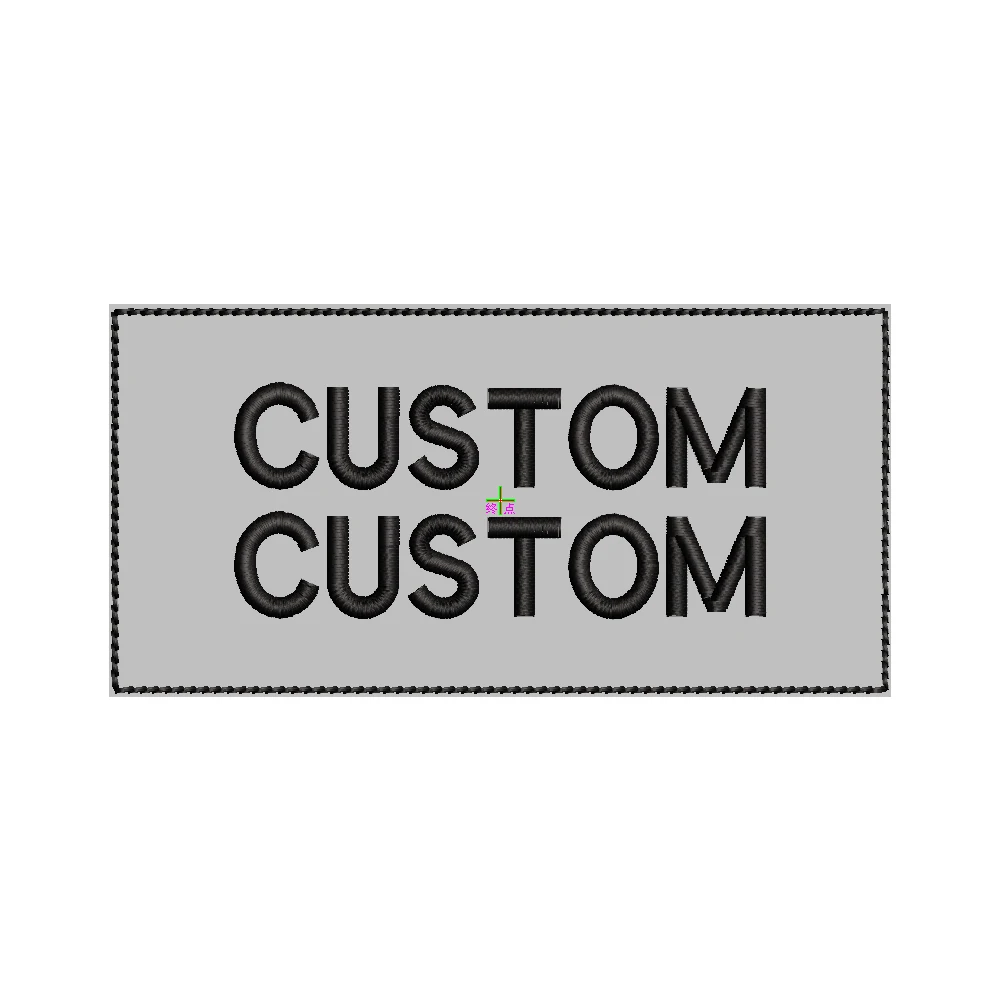 Embroidery Patch Custom Name Tapes Text Brand Hook&Loop