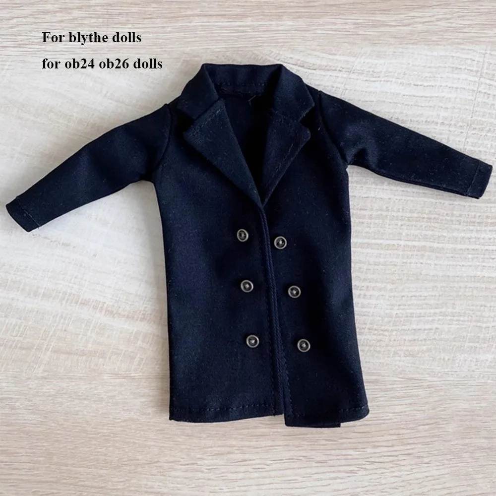 Windbreaker for Blythe Dolls Mini Jacket Coat Long-sleeved Clothes for ob24/26/27 fr pp for A zone 19Joint Body Doll Accessories