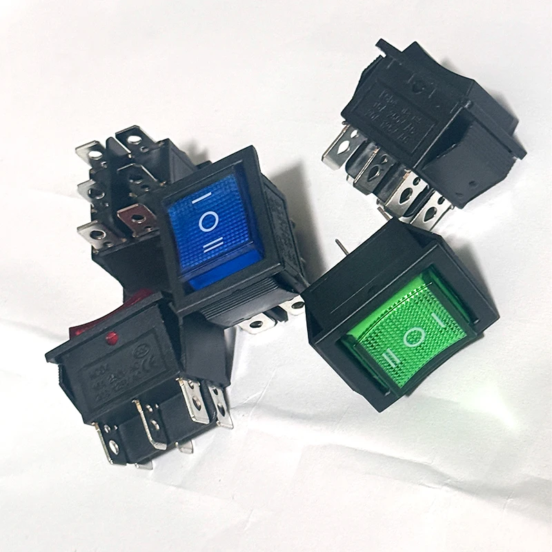 1Pcs KCD4 Rocker Switch ON-OFF-ON 3 Position 6 Pins Electrical equipment With Light Power Switch 16A 250VAC/ 20A 125VAC