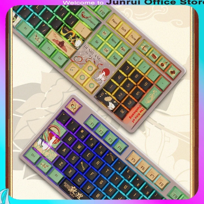 Akko5108bplus Dunhuang Joint Three-Mode Mechanical Keyboard Rgb Original Height Keycap Chinese Style Office Keyboard Gift