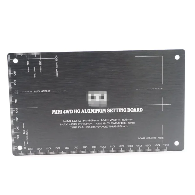 Tablero de ajuste de aluminio 94823, herramienta de placa de inspección de tablero de derivación para modelo de coche de carreras Tamiya Mini 4WD