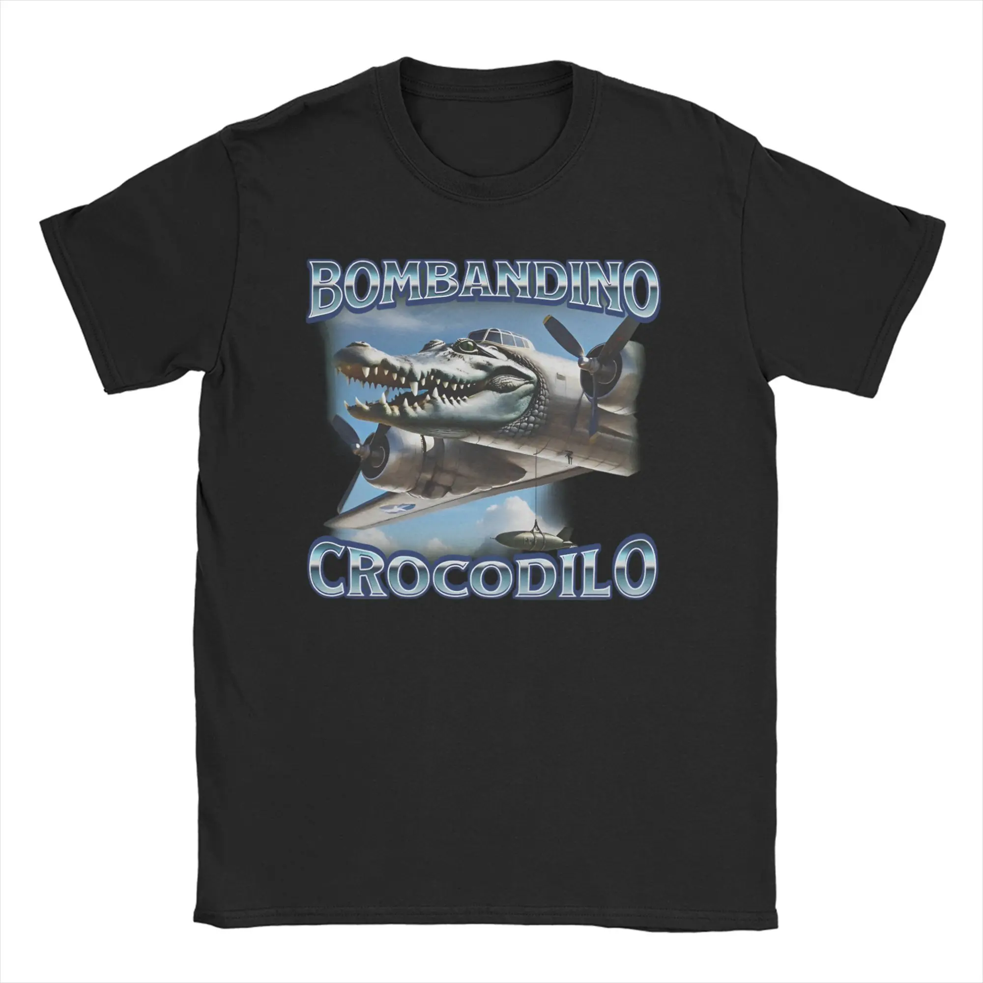 

Новинка Brainrot Bombardiro Crocodilo, итальянские футболки с мемами, мужские и женские хлопковые футболки, футболка с короткими рукавами, идея подарка, топы