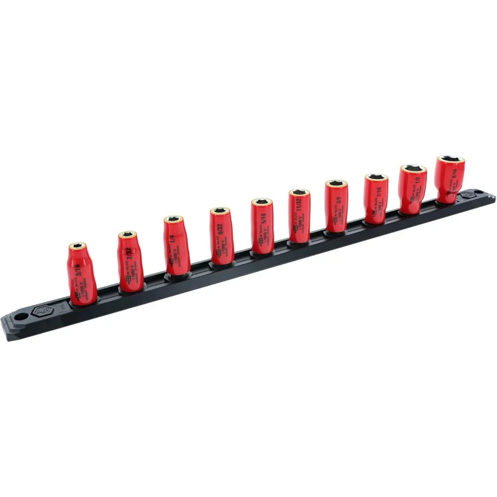 

10 PC INSUL SOCKETS 1/4 DRIVE