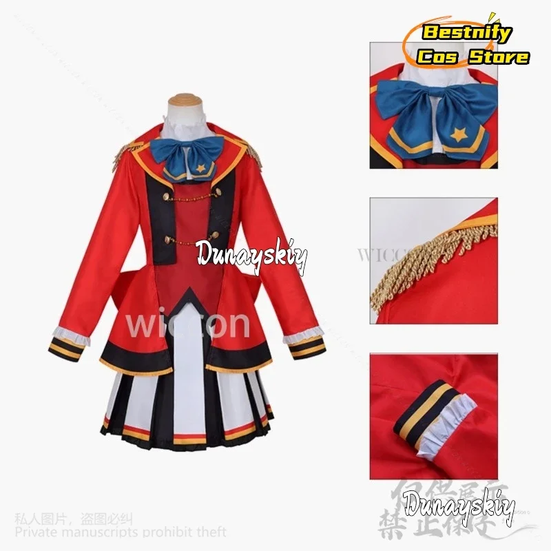 أزياء كوسبلاي نيجينو يومي أنيمي أيكاتسو ستارز التأثيرية باللون الأحمر JK زي البحارة الياباني معطف موحد فستان المعبود لوليتا باروكات بلاستيكية