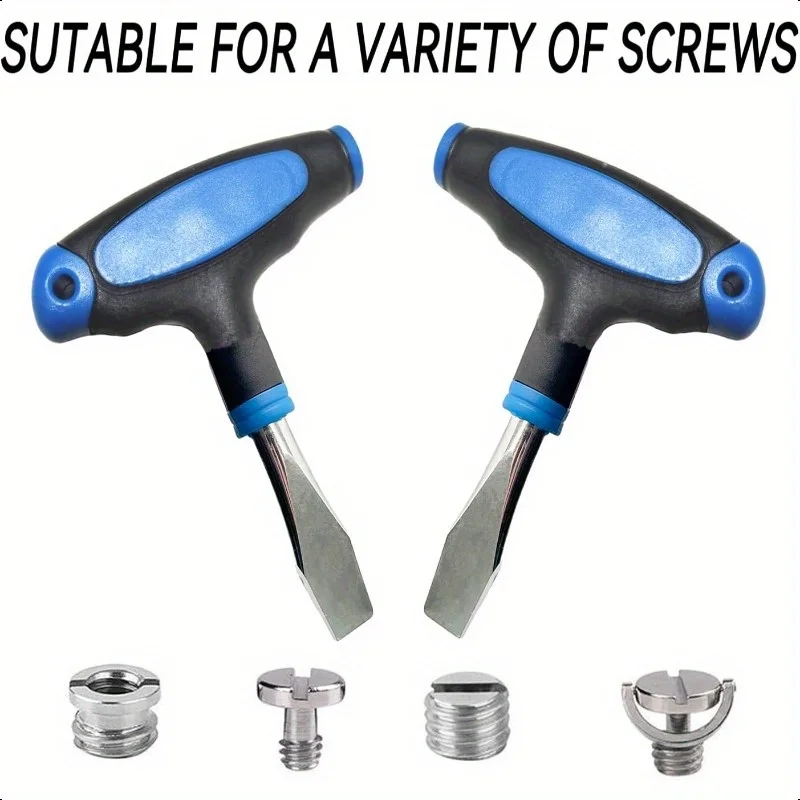 Obeng Flathead Gagang T Ringkas dengan Bilah 10mm.