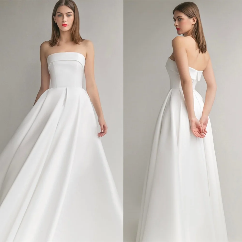 

Customized High Quality Wedding Dresses Dreamy Strapless Heavy Industry Wedding Classic Dresses 2025 Bride Gowns for Women