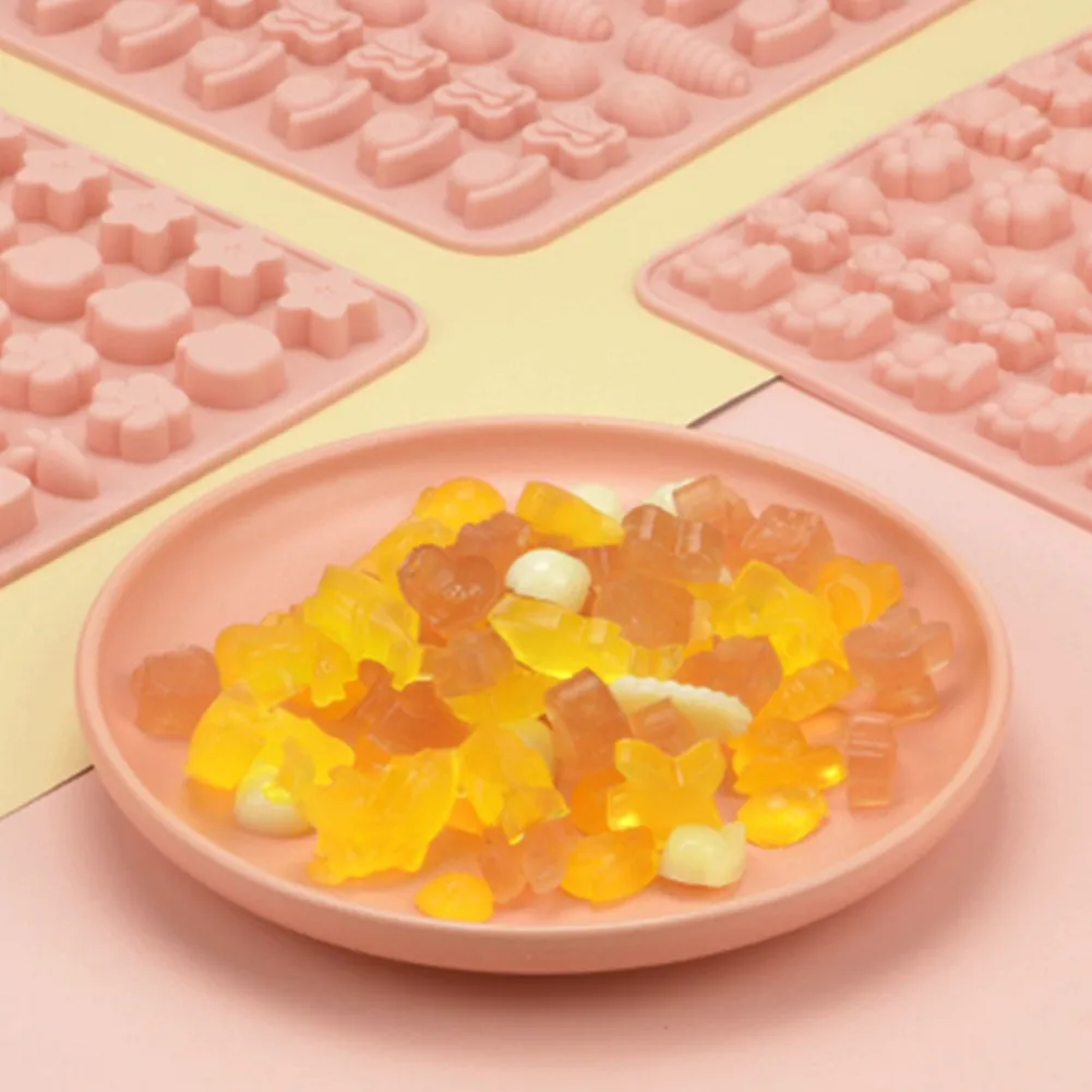 Mix Fruit Animal Silicone Chocolate Mold Multi-Style Candy Jelly Mould Geometry Heart Cake Decor Baking Set Ice Tray Gifts