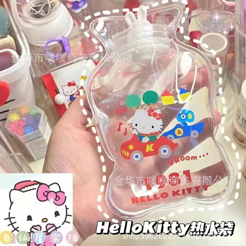 Sanrio Cute Hand Warmer Hello Kittys Accessories Kawaii Anime Carry-On Water-Filled Hot Water Bag Portable Toys for Girls Gift