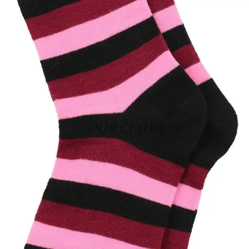 الرجال الرجال الجدة أفقية مخطط مخطط الجوارب عالية الجوارب cosplay زي مضحك جوارب ملونة طويلة الأنبوب الجوارب الجوارب y1ac #4