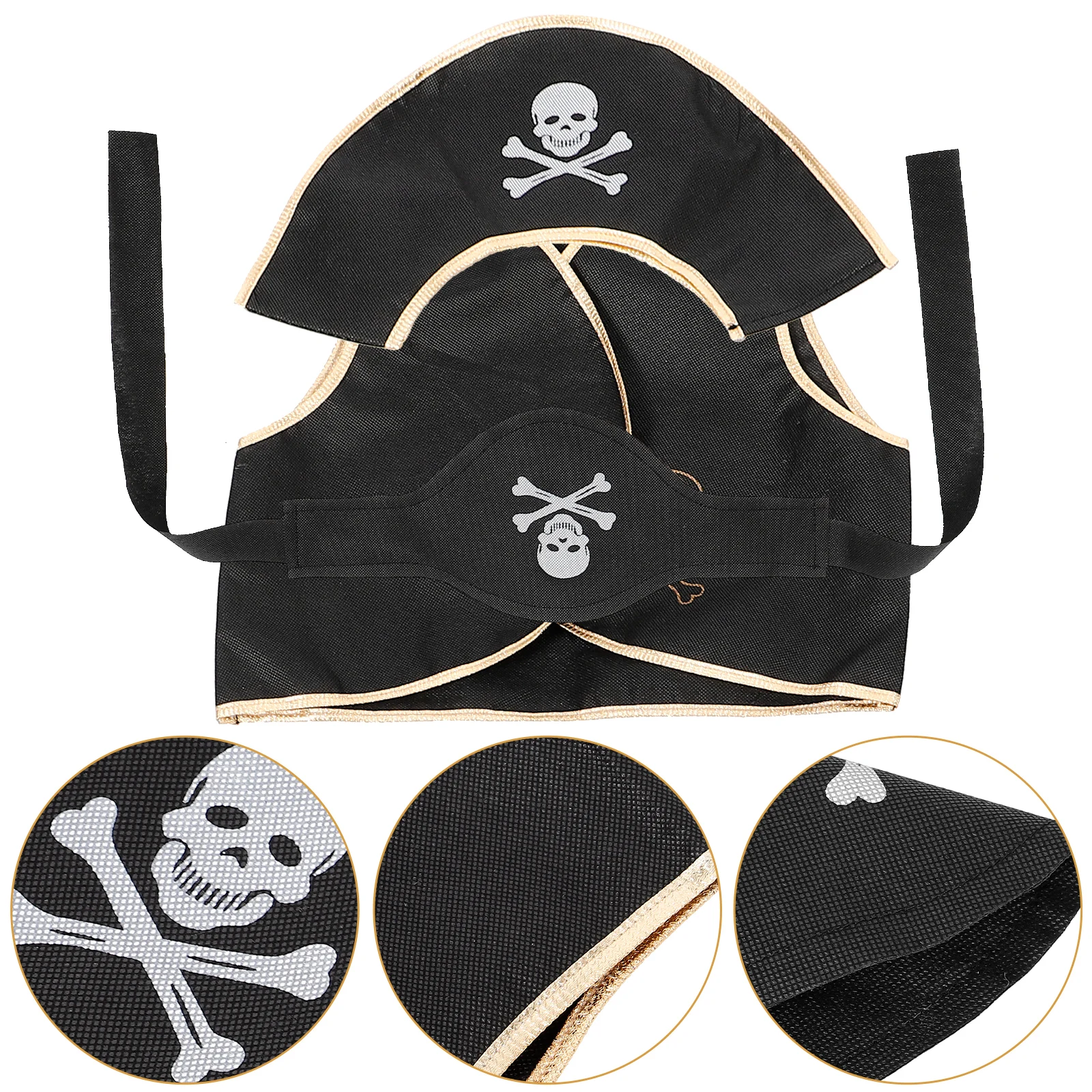 

Pirate Eyepatch Hat Set Costumes Carnival Party Prop Accessories For Cosplay Suit Pirate Hat Skull Pattern Friendly Comfortable