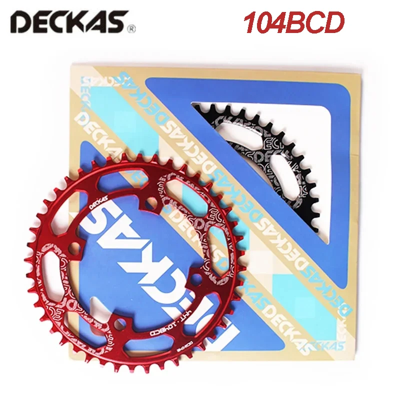 DECKAS 104BCD MTB Chainring 40/42/44/46/48/50/52T Road Bicycle Crown 8-11S Narrow Wide Chainwheel Bike Accessories