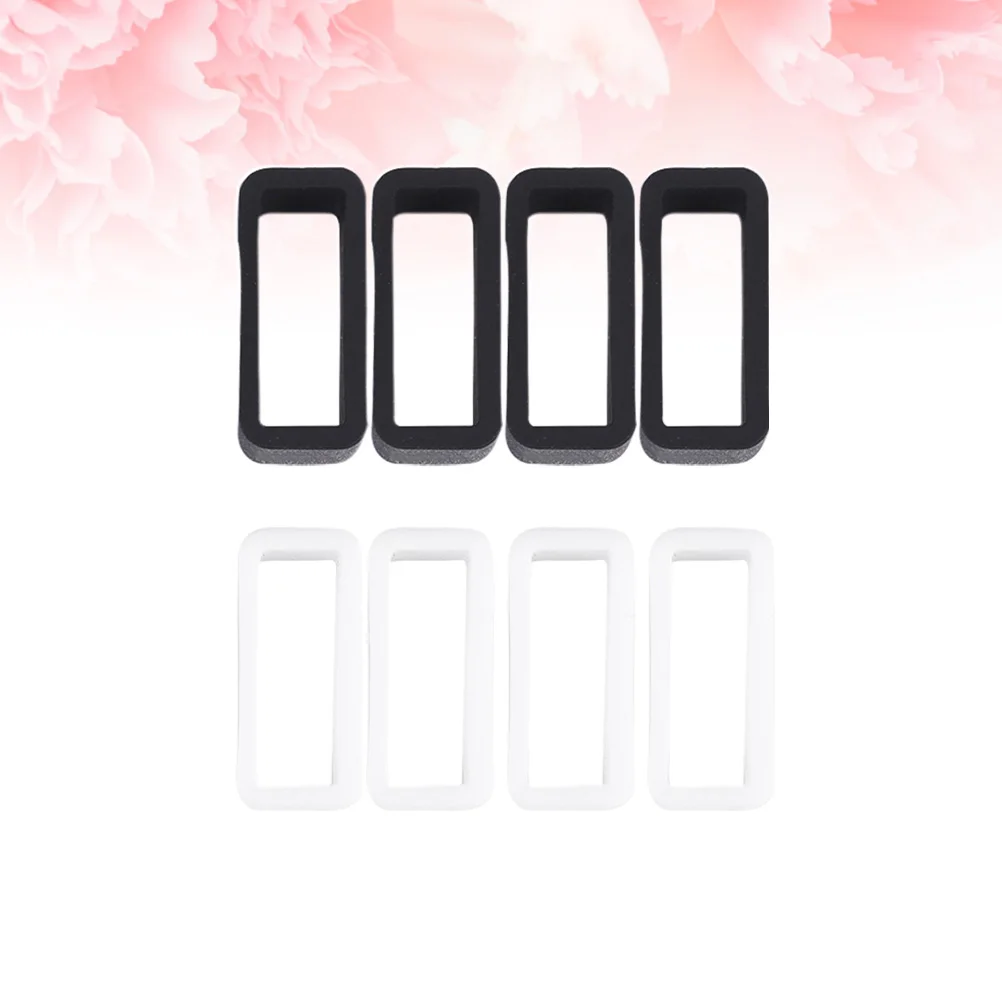 8 stuks 18 mm zwart witte siliconen horlogesluiting Premium materiaal Duurzaam Praktisch Gladde afwerking Gemakkelijk te gebruiken horlogegesp