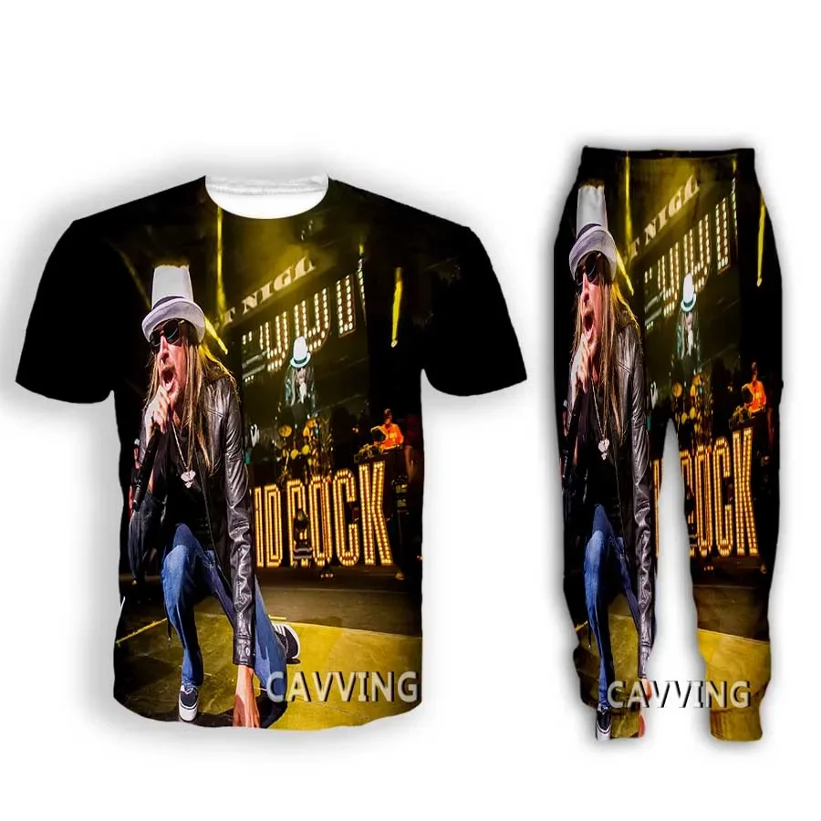 KID ROCK-Camiseta informal con estampado 3D para hombre y mujer, conjunto de pantalones para correr, AR1