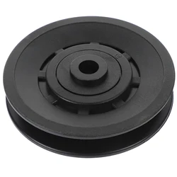 90 Mm Nylon Bearing Pulley Wheel Round Black Wheel Cable Gym Fitness Equipment Part Exercise Machine Part and Pulley Accessory