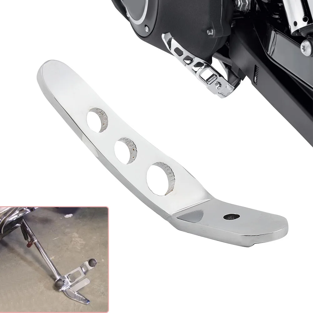 Accessori moto Kit estensione cavalletto supporto cromato pedale per Harley Touring Road King Street Glide Electra Glide