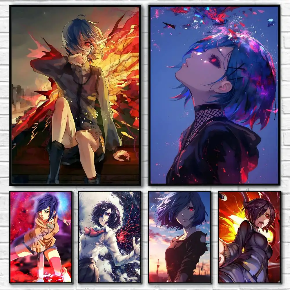 Anime T-Tokyo G-Ghoul Touka Kirishima Manga Posters Fancy Wall Sticker for Living Room Bar Decoration Wall Decor