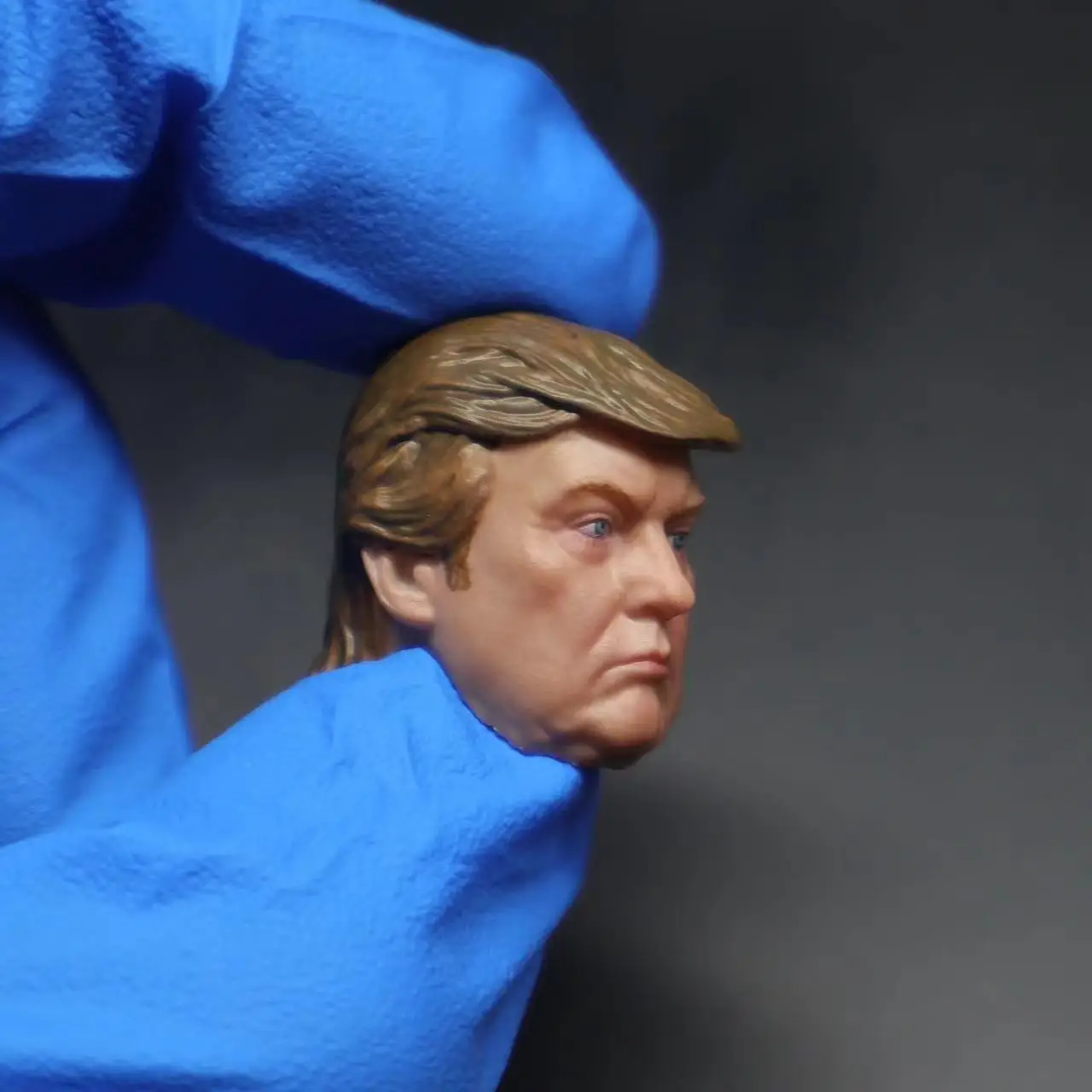 1/12 Scale Head Sculpt Carving Donald Trump Model for 6