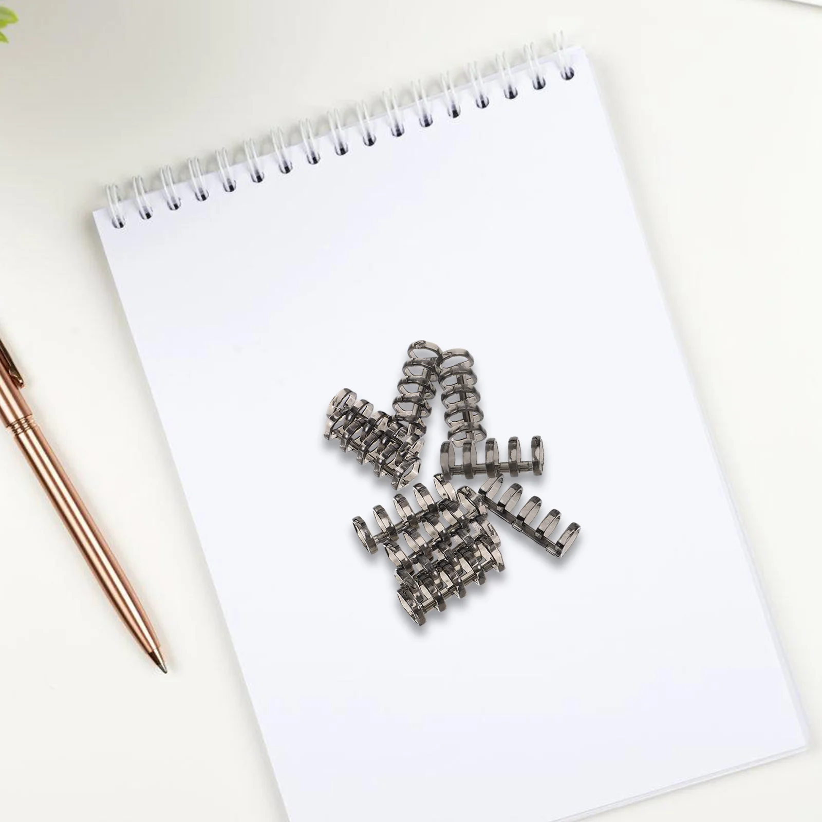 10 Pcs 5-hole Binder Rings Spiral Binding Coils Loose Leaf Exquisite Notebook Plastic DIY