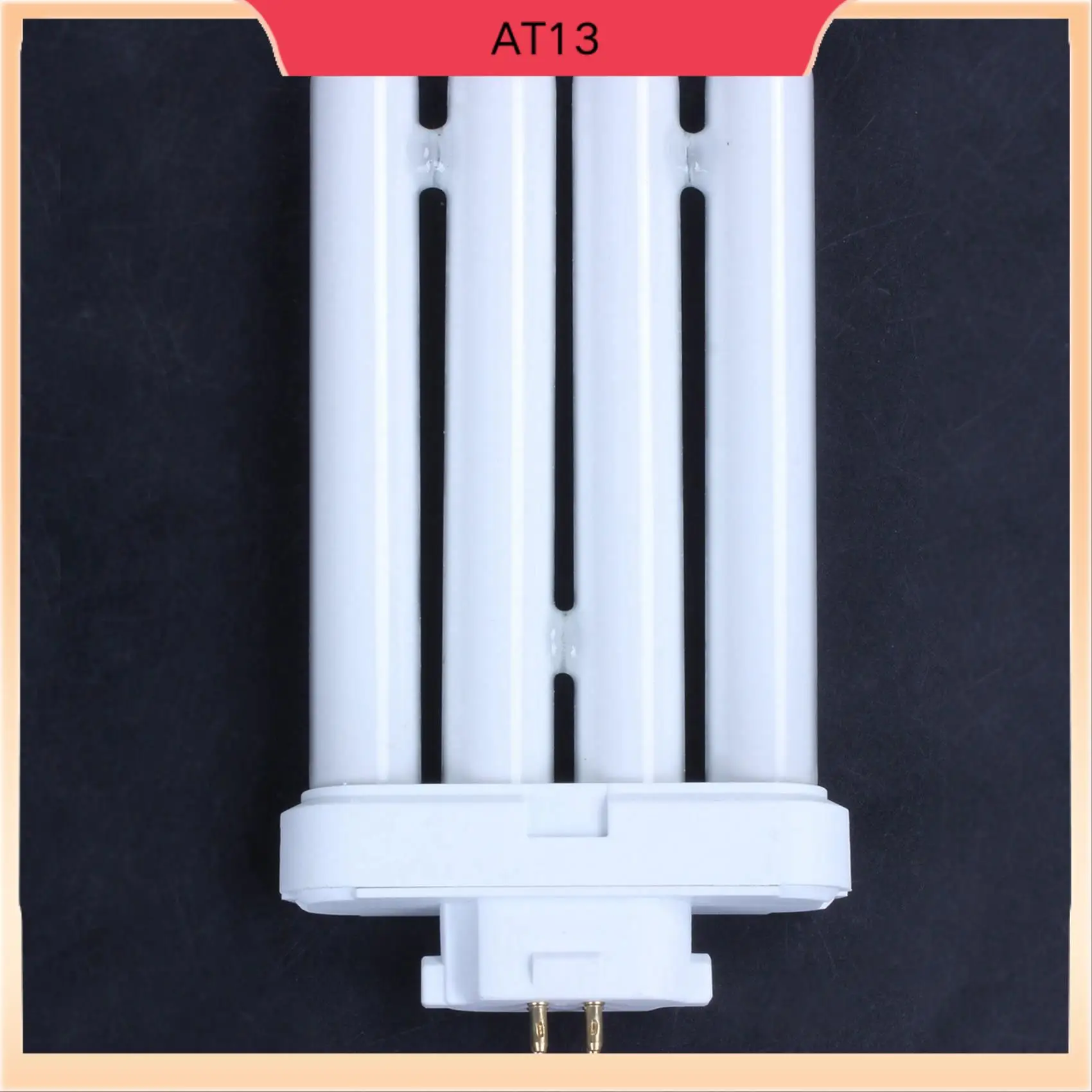 AT13 2X 220V 27W 4 Pin Rows 6500K Double-H Quad Tube Compact Fluorescent Lamp Light Bulb