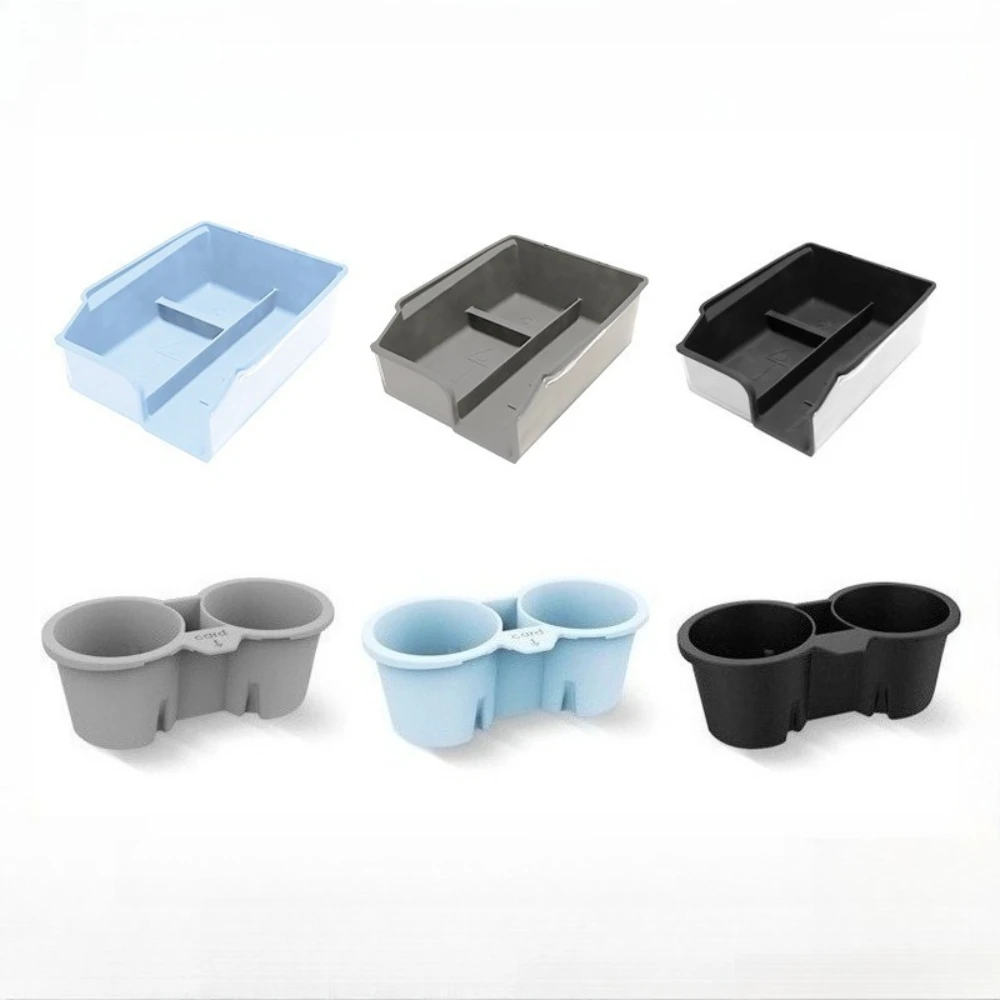 

Silicone water cup holder For Tesla Model 3 (2021-2022) Model Y (2020-2024) Under Center Armrest Silica Gel storage box