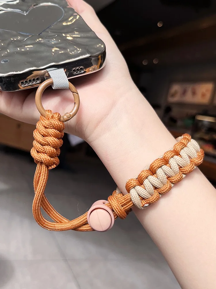 Cute Braid Mobile Phone Lanyard Anti-loss Short Wrist Band Pendant Fashion Hanging Strap Candy Colors Rope Chain