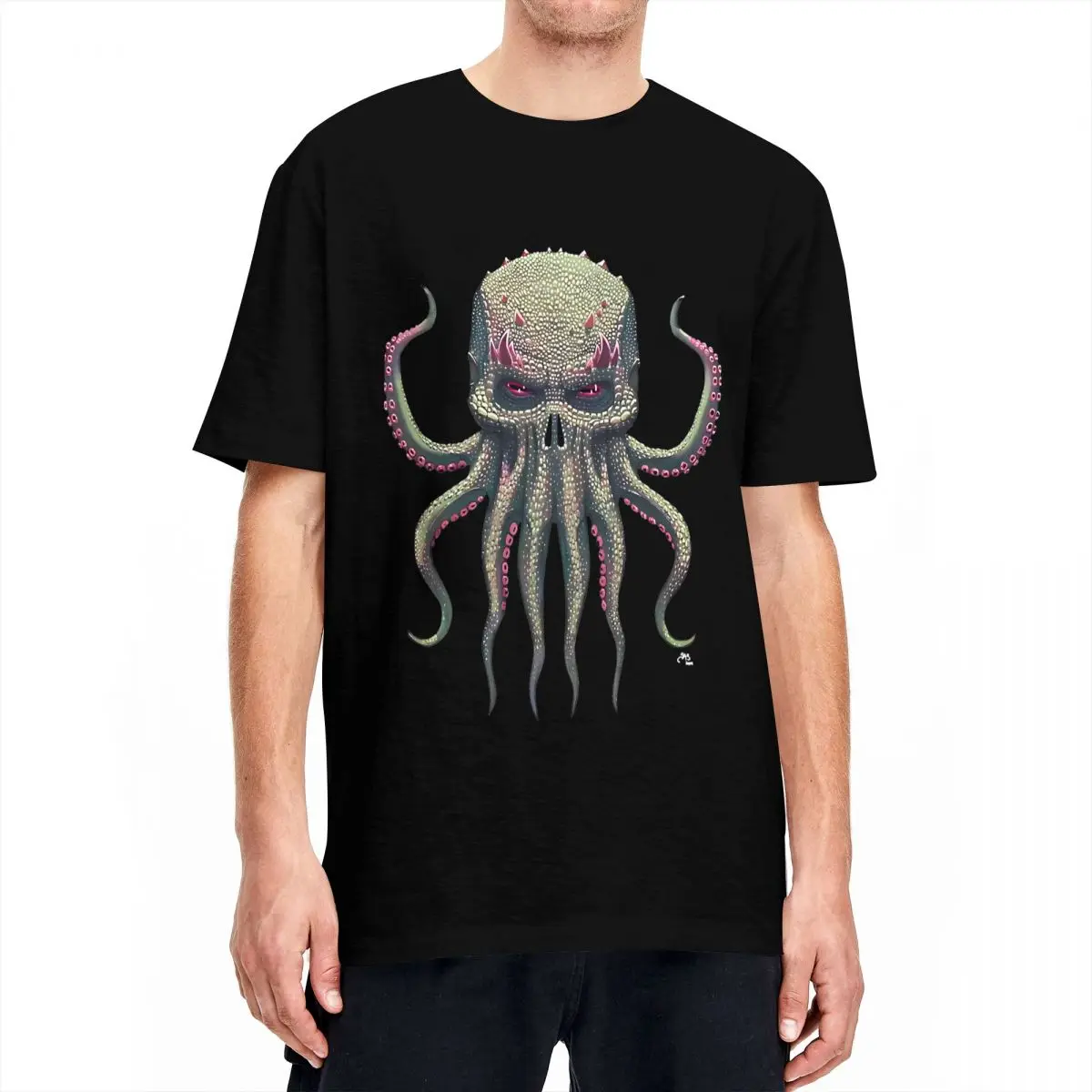 Men Women's Lord Cthulhu T Shirt Pure Cotton Tops Unique Short Sleeve O Neck Tee Shirt Gift Idea T-Shirt