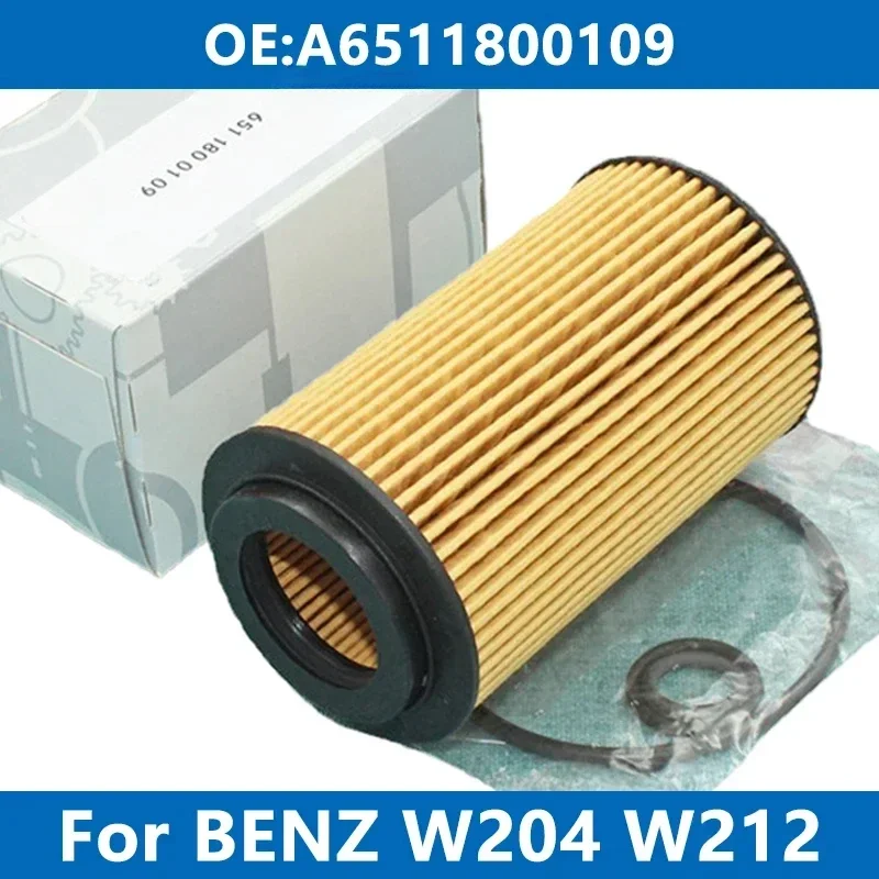 

Car Oil Filter Kit A6511800109 For Mercedes Benz W204 W205 W212 A180 B200 C200 E250 CDI CLA CLS GLA GLC GLK OM651 Diesel Engine