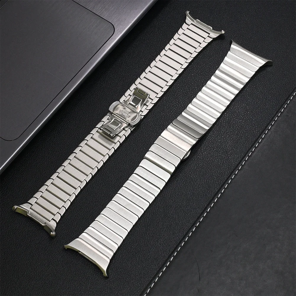 NO Gaps Metal Strap for Samsung Galaxy Watch Ultra 47mm Stainless Steel Wrist Bracelet for GALAXY ULTRA Butterfly Buckle Band