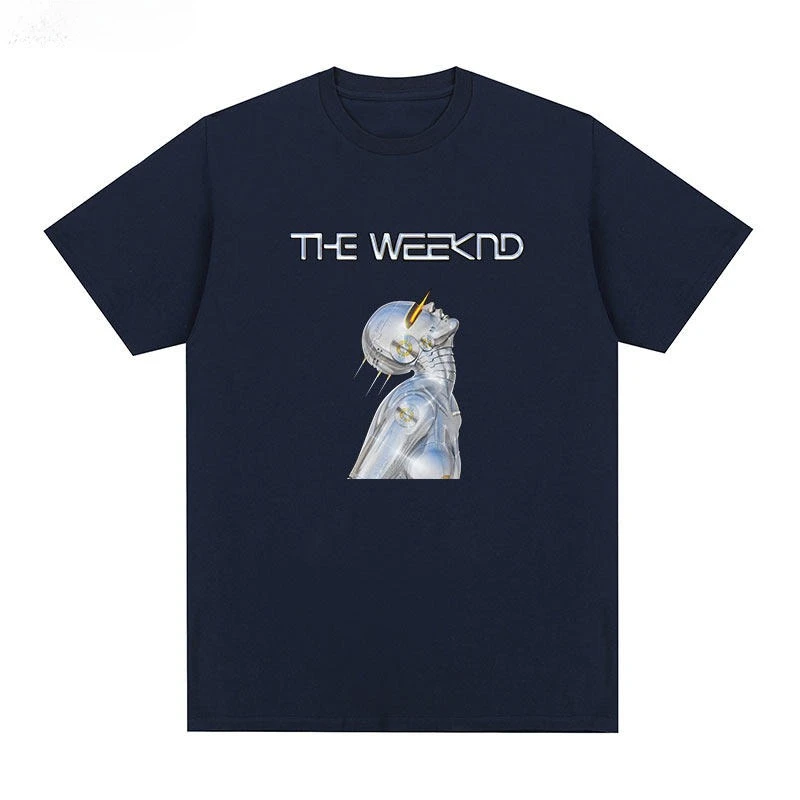 The Weeknd Short Sleeve T-shirt The Weeknd Potted Brother Street Robot Empty Mountain Base Hajime Joint Men and Women Ins